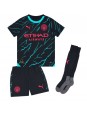 Otroški Nogometna dresi replika Manchester City Erling Haaland #9 Tretji 2023-24 Kratek rokav (+ hlače)